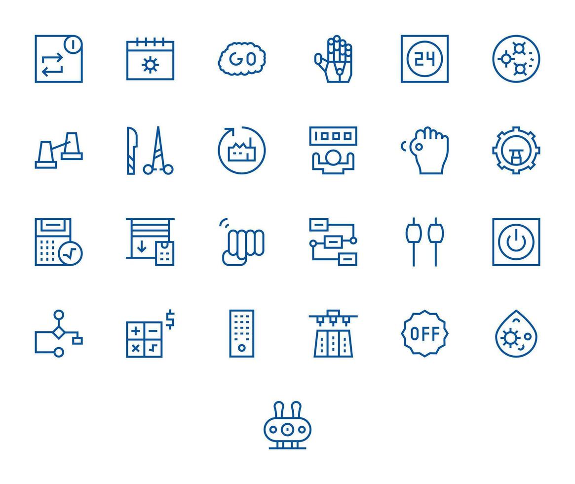 Operation Icon Repository containing 25 Regular Line 128x128 PIXEL Perfect graphics vector
