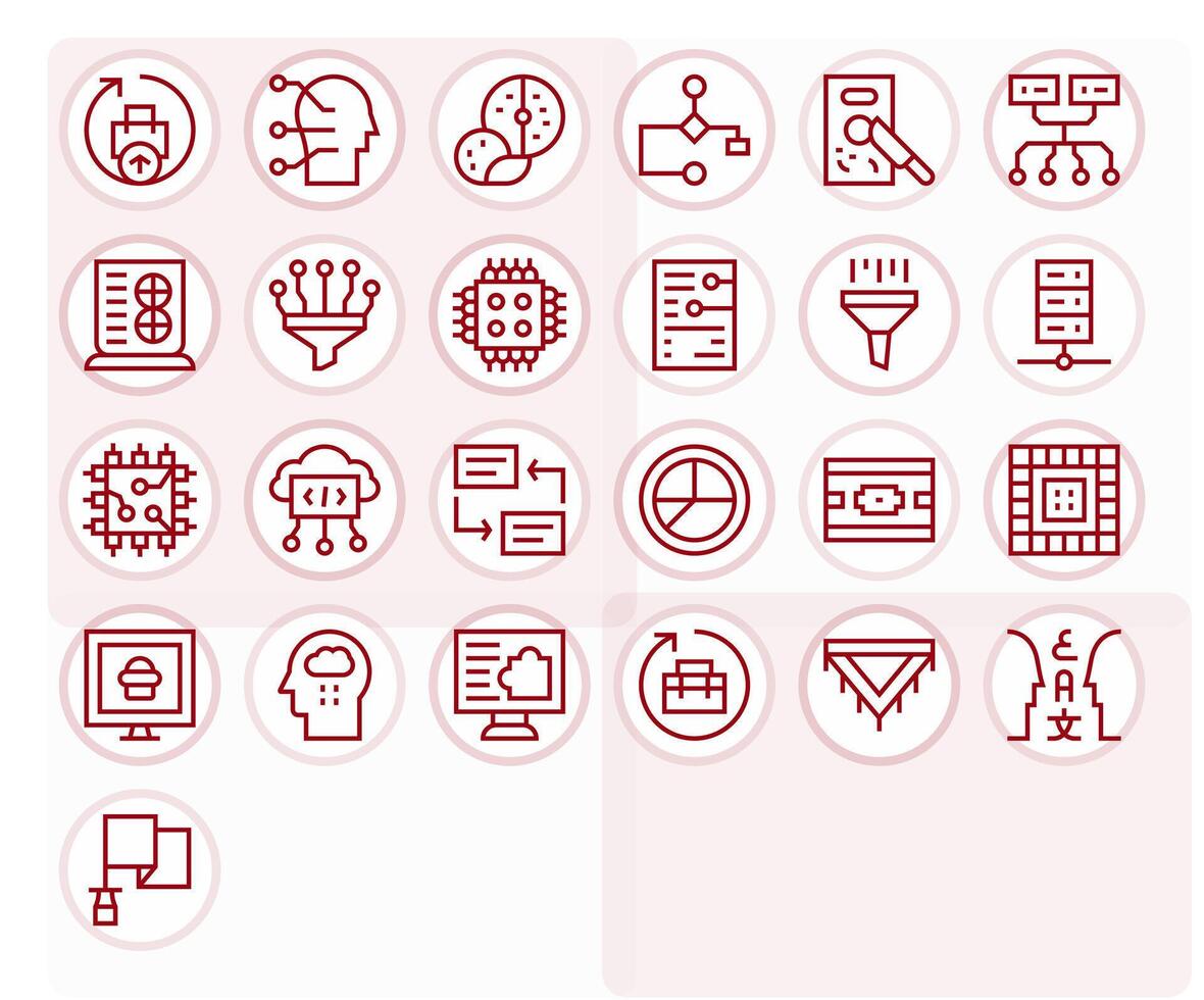 datos Procesando esencial conjunto incluso 25 píxel optimizado regular línea 256x256 íconos vector
