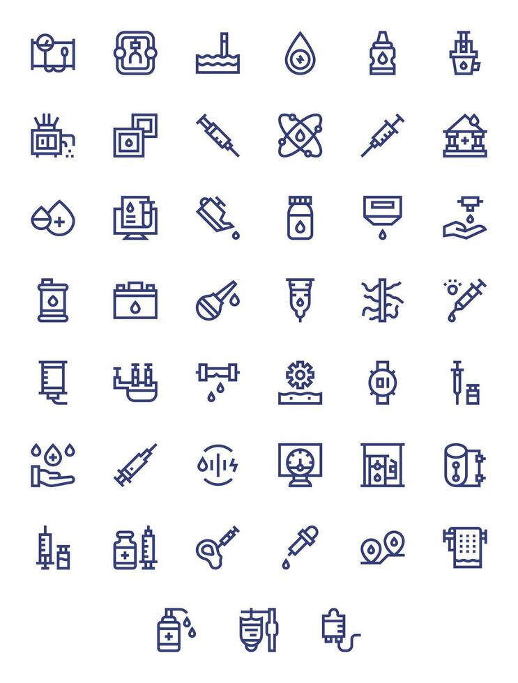 Fluid Icon Repository containing 45 Bold Line Retina Ready Editable graphics vector