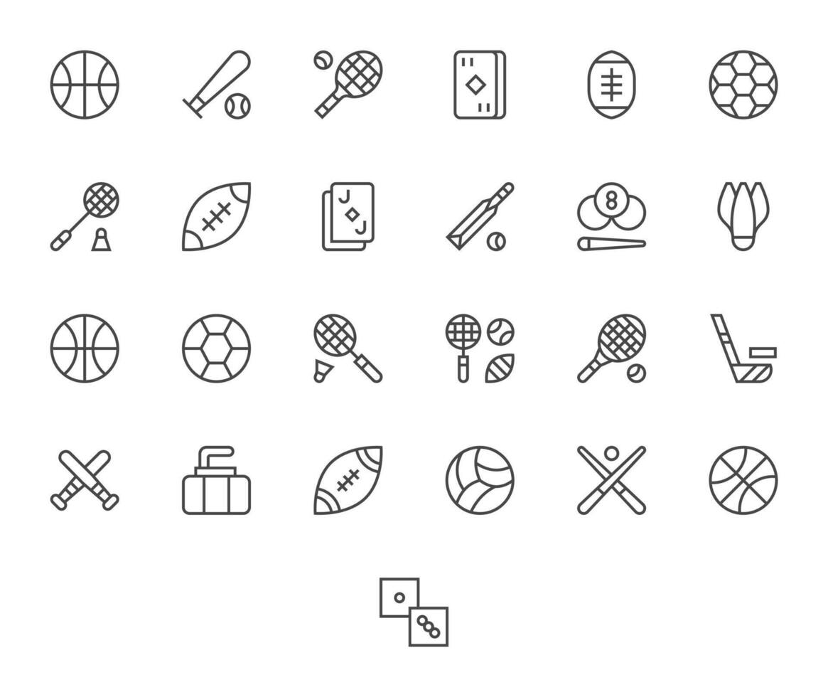 juego icono píxel alineado conjunto con 25 256x256 regular línea íconos vector