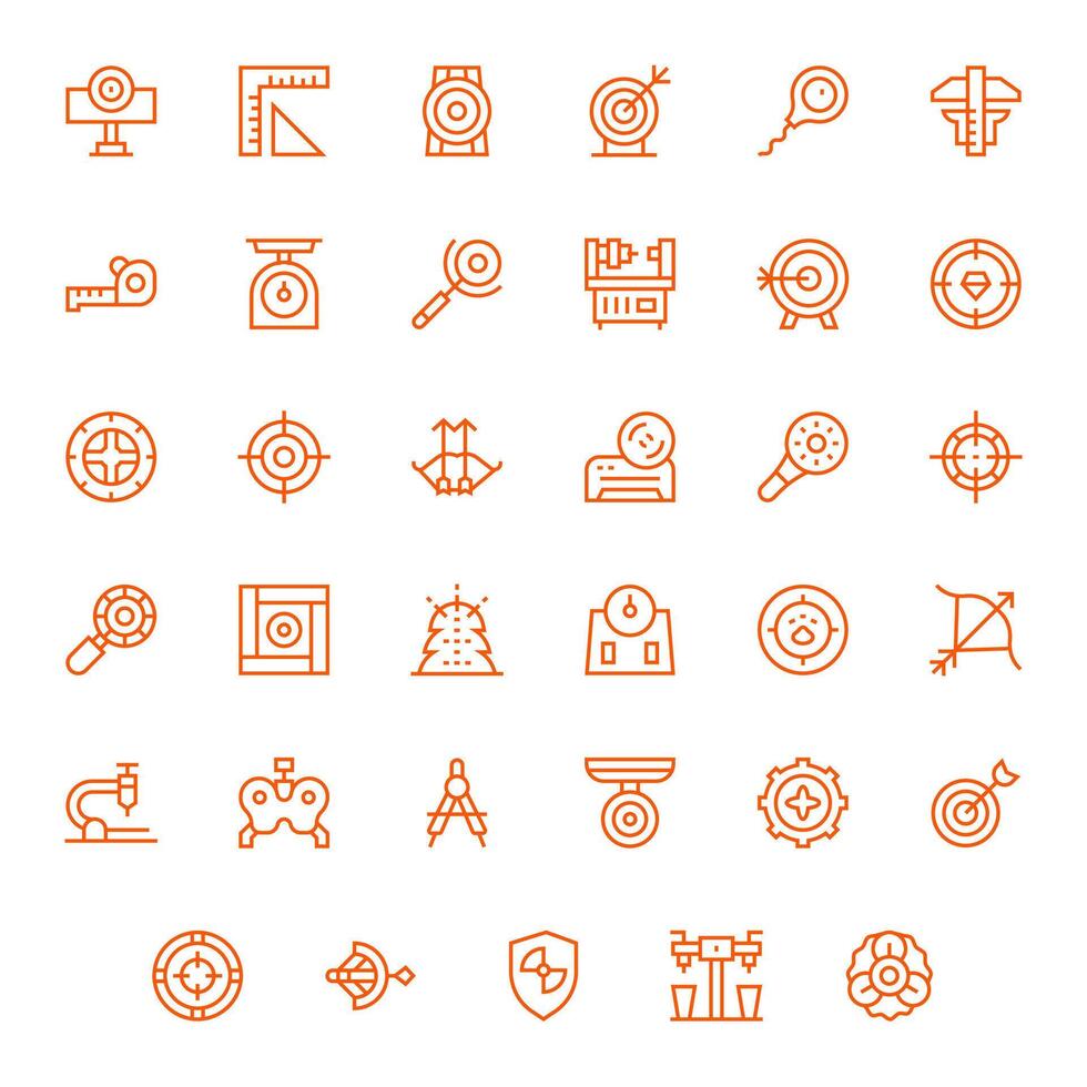Precision Icon Repository containing 35 Regular Line Retina Ready PIXEL Perfect graphics vector