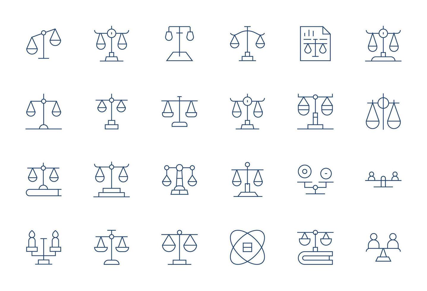 Thin Line Display Perfect Icons from Fairness Set with 24 High Resolution Icons vector
