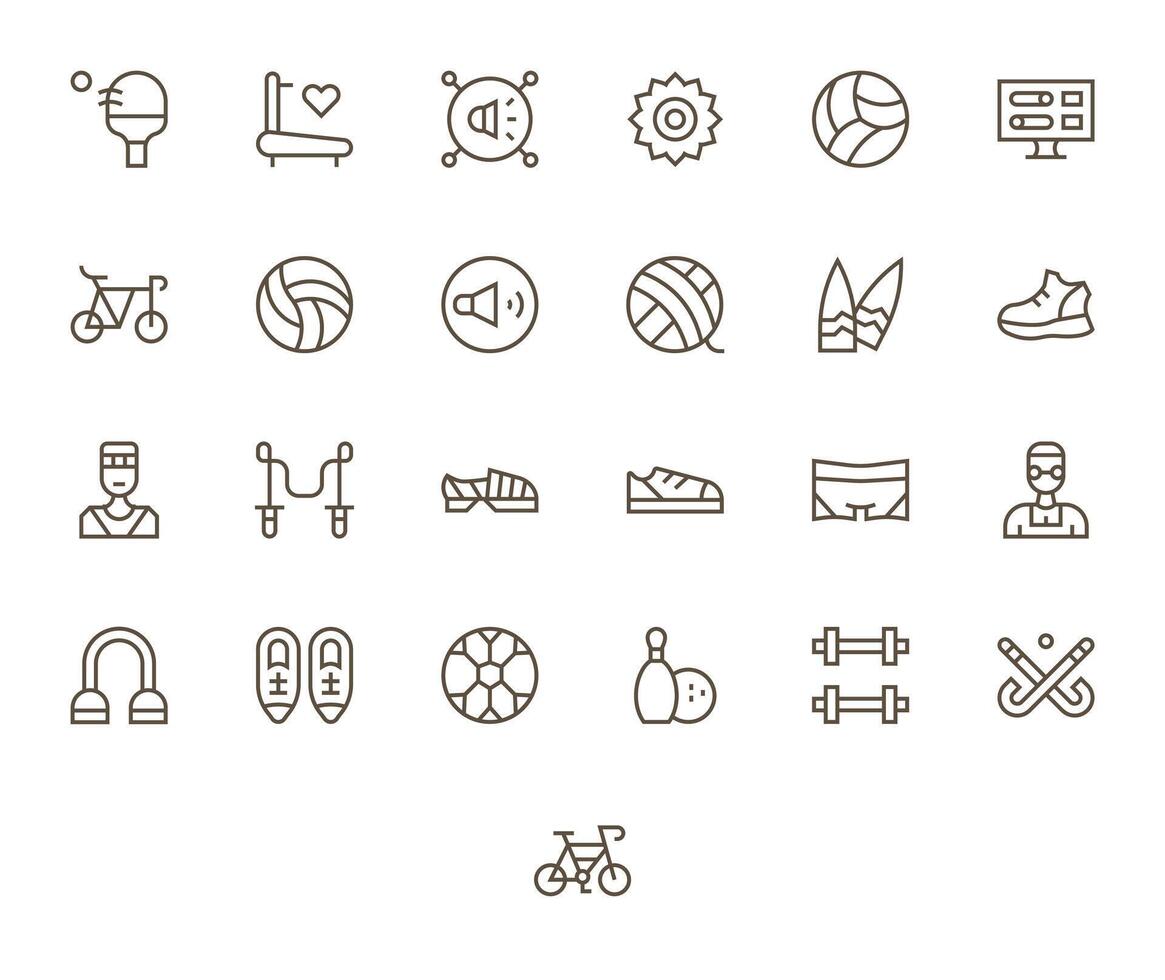 Active Pixel Aligned Set with 25 128x128 Regular Line Icons vector