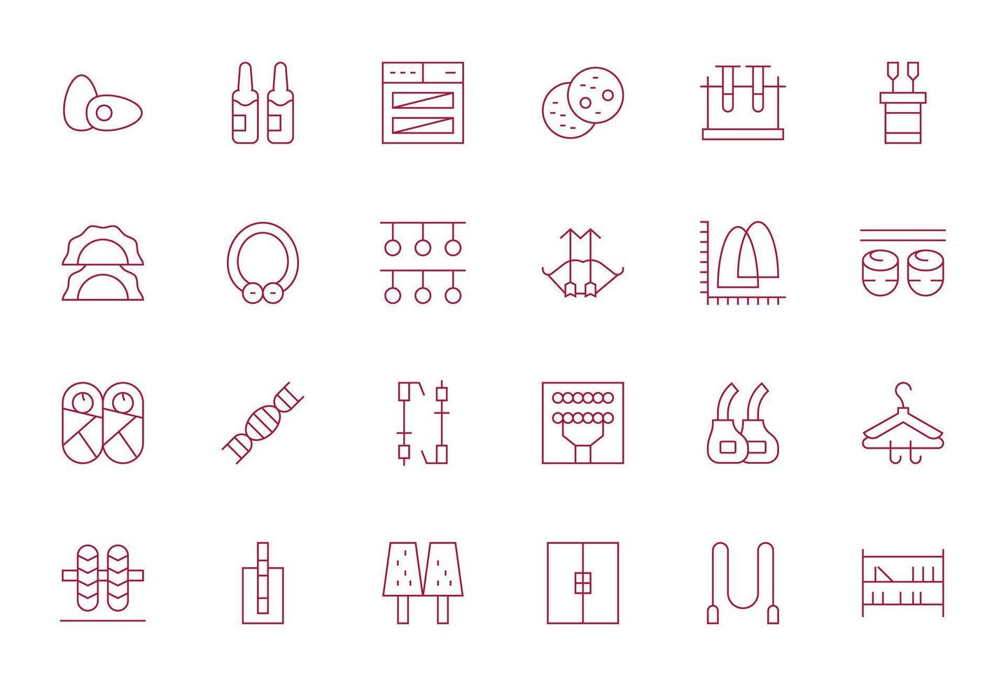 Double Scalable Set featuring 24 Editable Thin Line 128x128 Icons vector