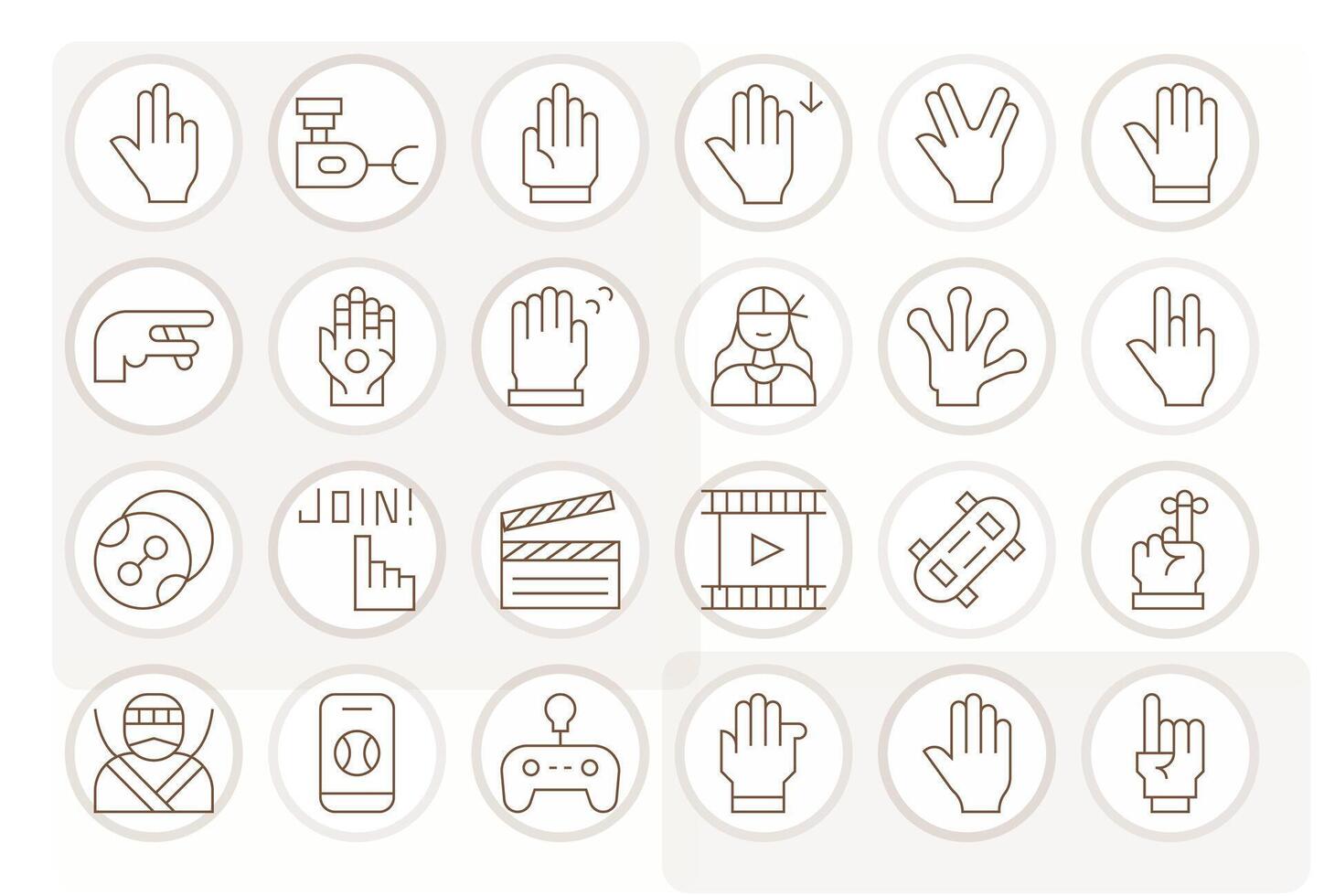 Action Icon Toolkit featuring 24 Display Perfect 256x256 Thin Line elements vector