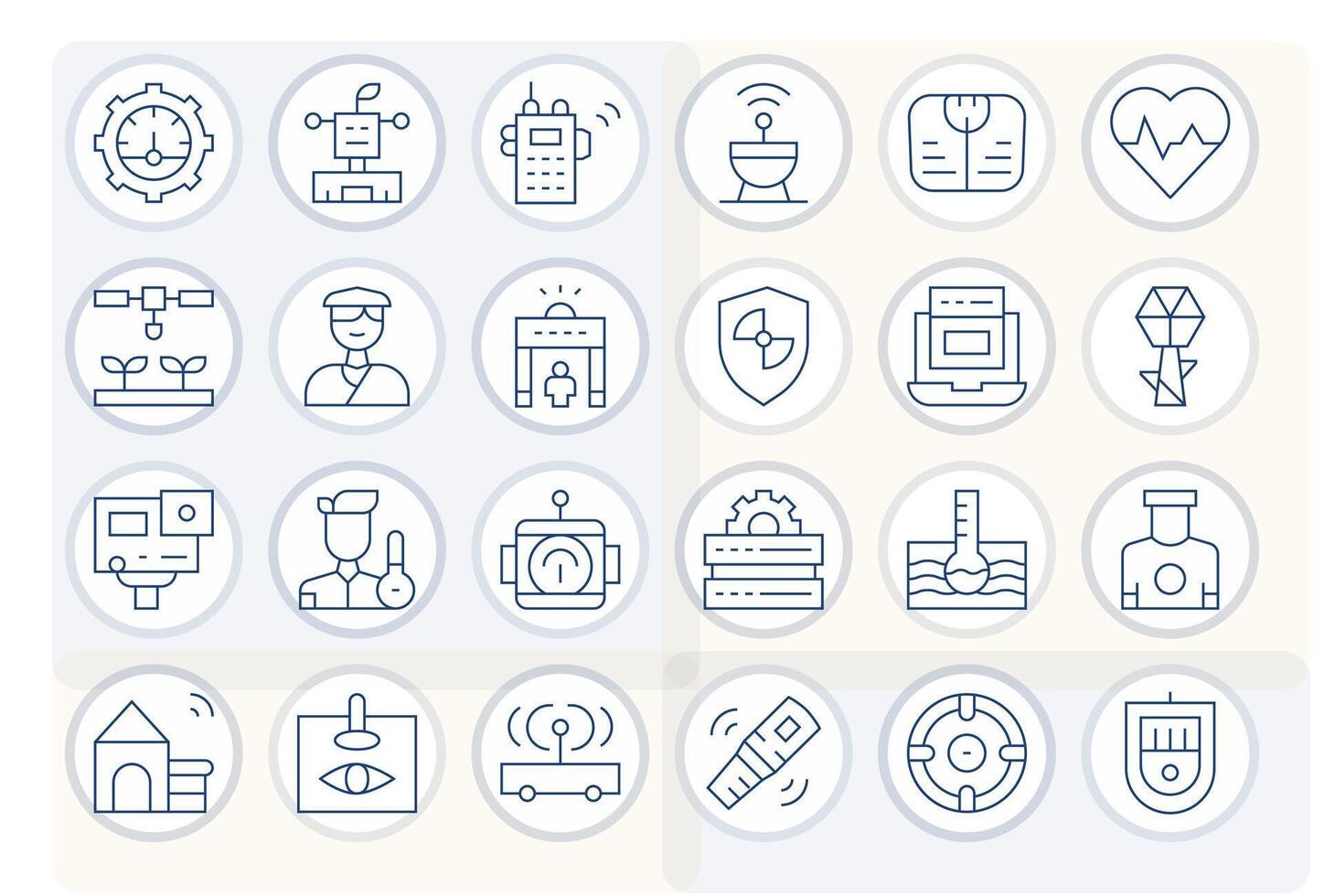 Monitoring Premium Bundle with 24 64x64 Pixel Optimized Thin Line Icons vector