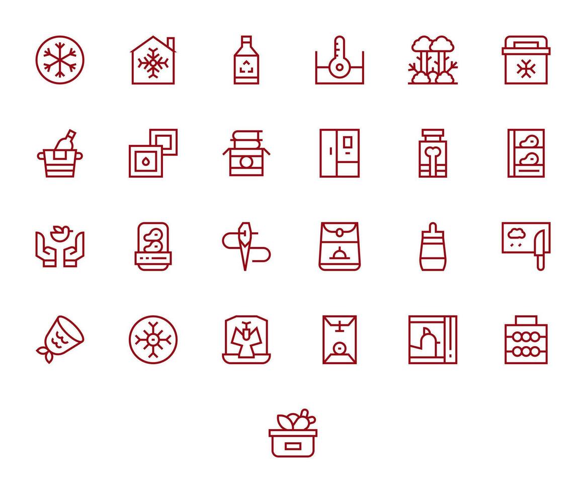 25 Icons for Preservation featuring High Resolution Pixel Optimized Regular Line Graphics vector
