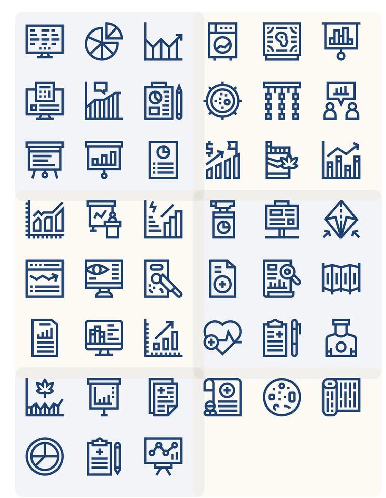 45 Bold Line Editable High Resolution Icons from Chart Suite vector