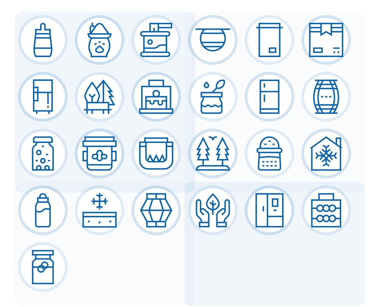 25 Regular Line Icons for Preserve in crisp 256x256 Pixel Optimized resolution vector