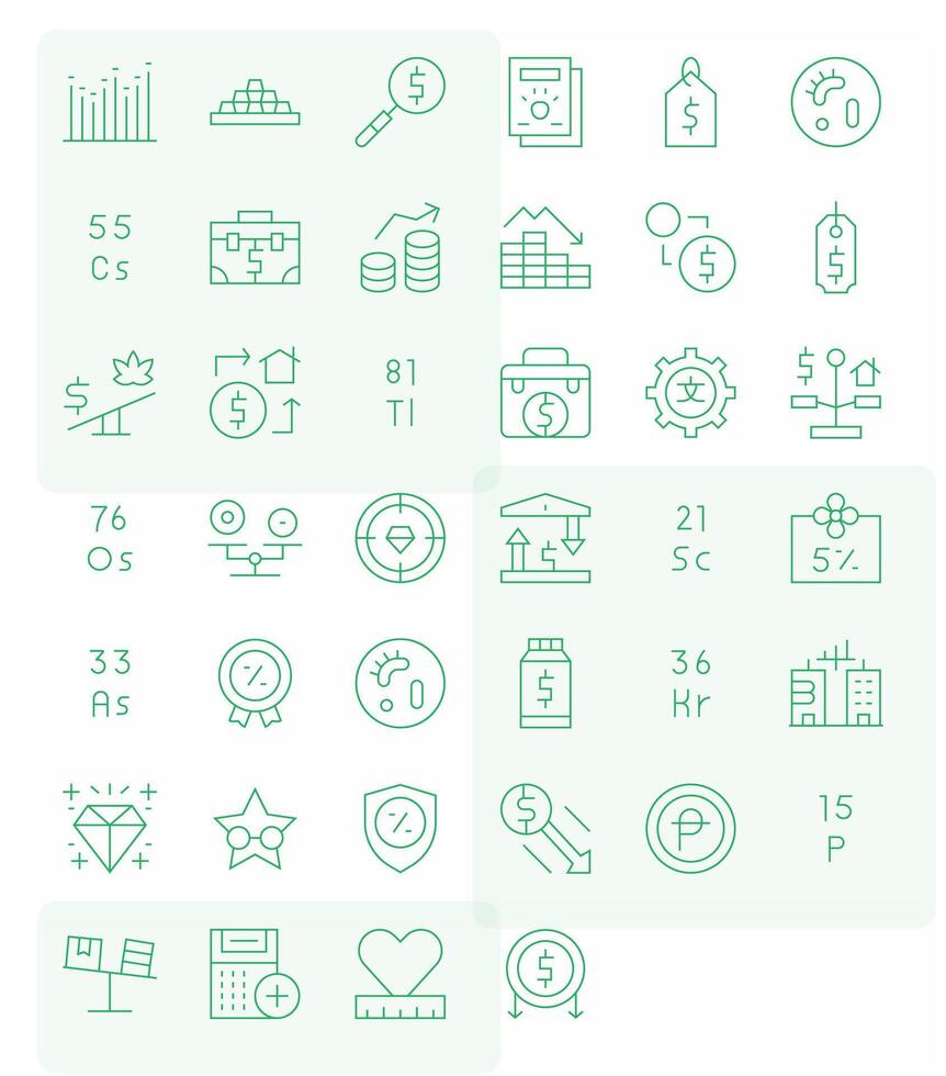 40 Icons for Value featuring 256x256 Editable Thin Line Graphics vector