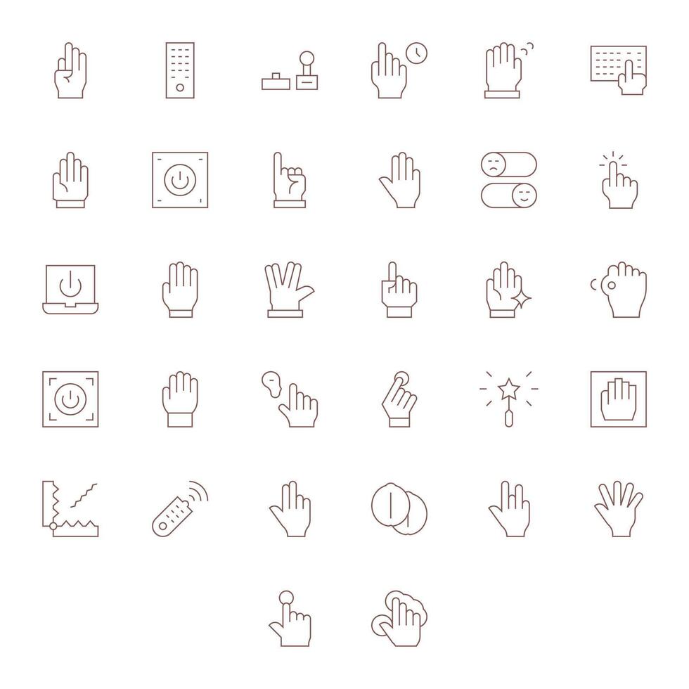 32 256x256 Icons for Activate in PIXEL Perfect Thin Line Format vector