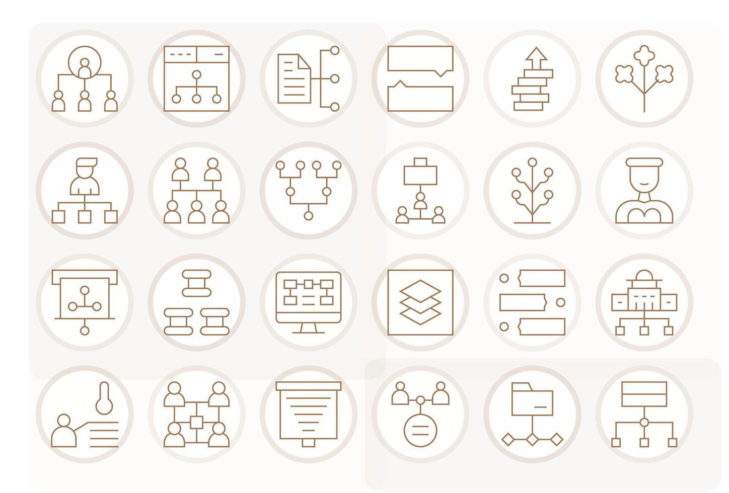 24 Thin Line Icons designed for Hierarchy in Retina Ready Display Perfect format vector