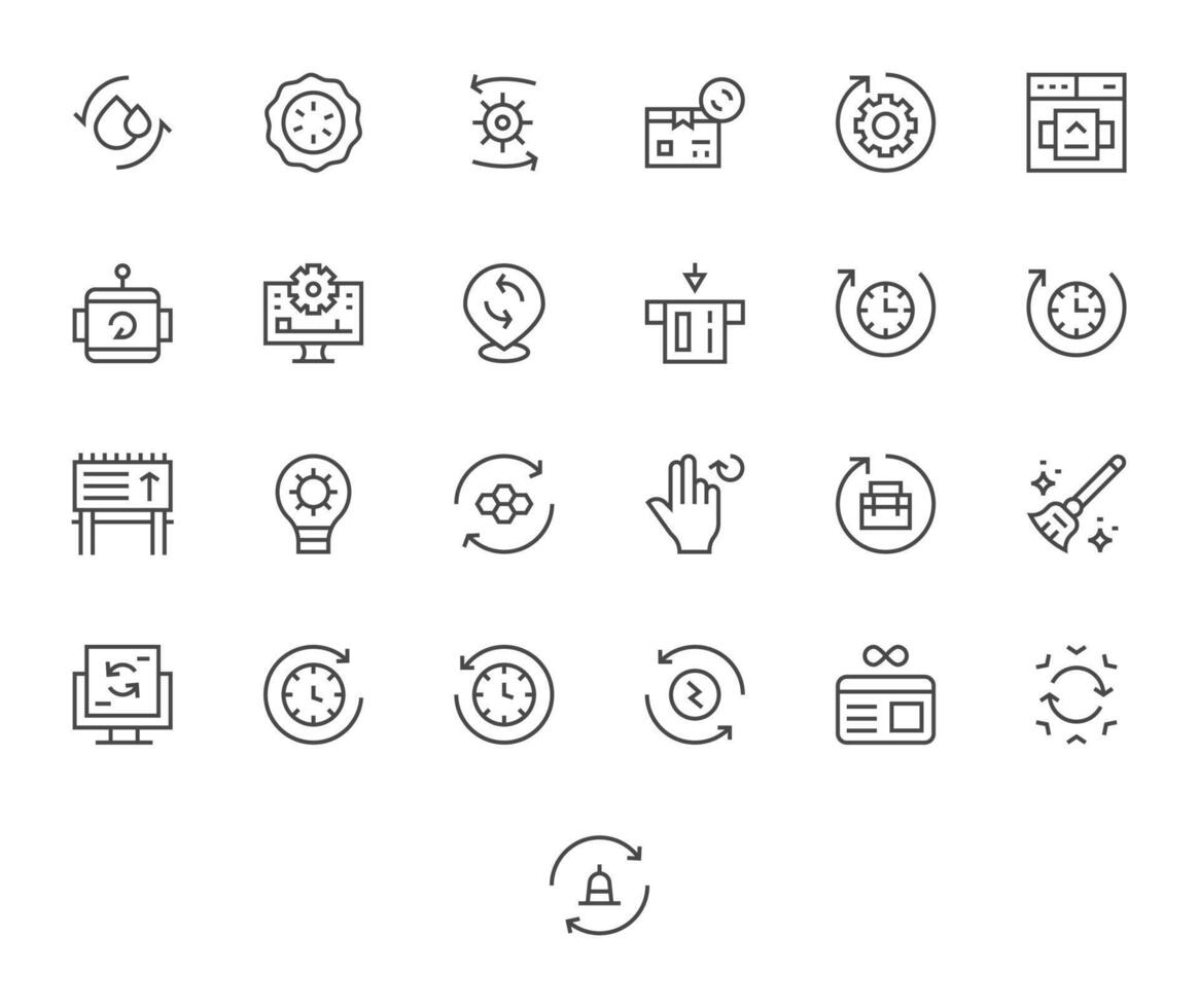 25 Pixel Optimized Regular Line Icons from Refresh Collection vector