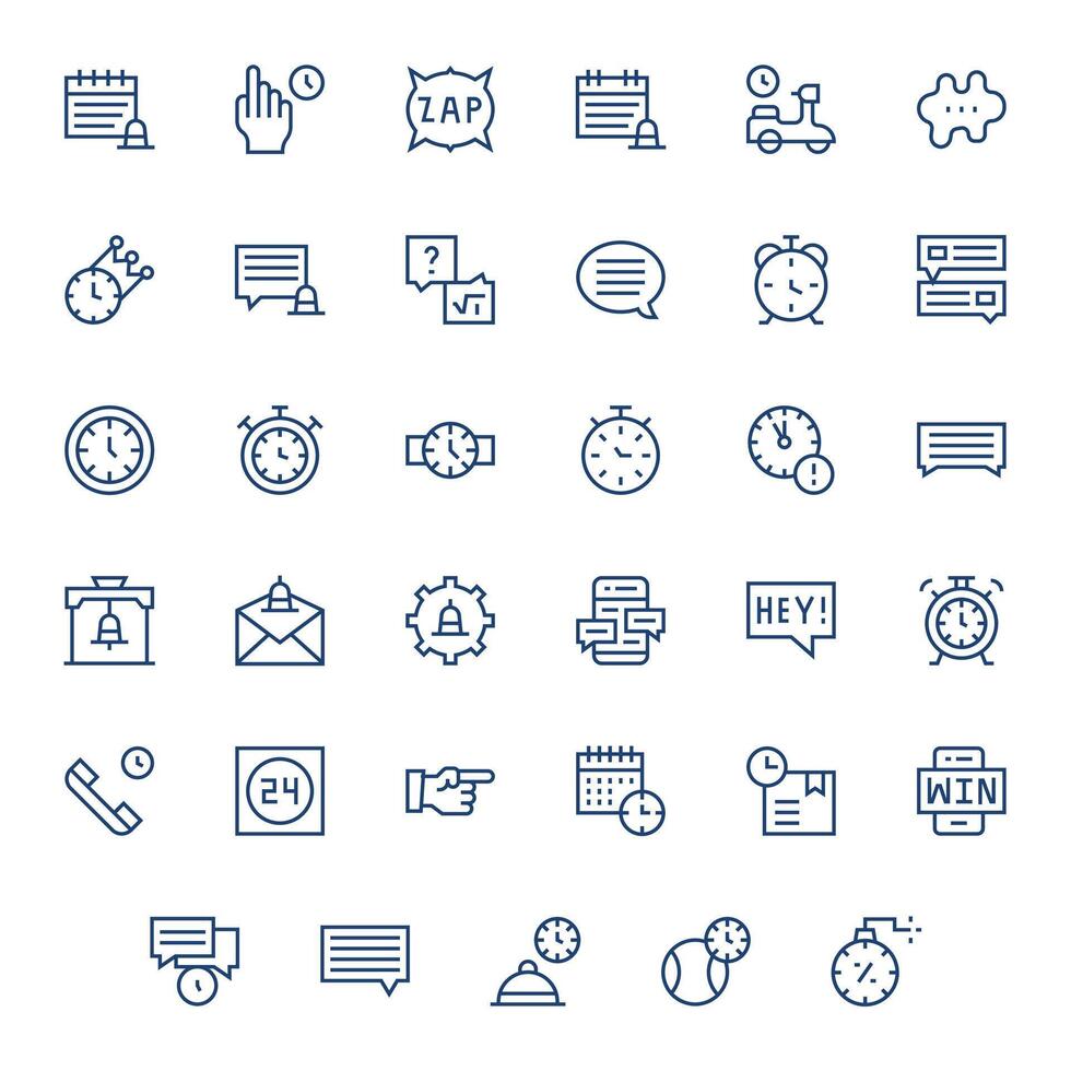 35 256x256 Icons for Prompt in Display Perfect Regular Line Format vector