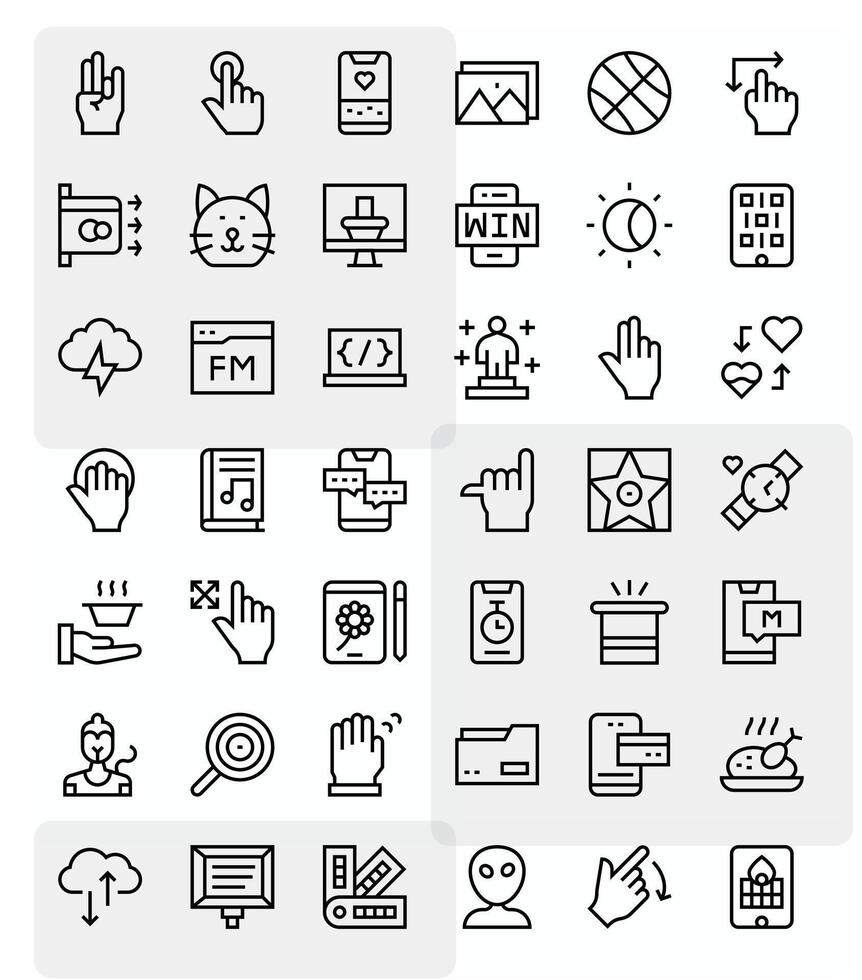 42 256x256 regular línea íconos optimizado para aplicación detalle mejorado monitor vector