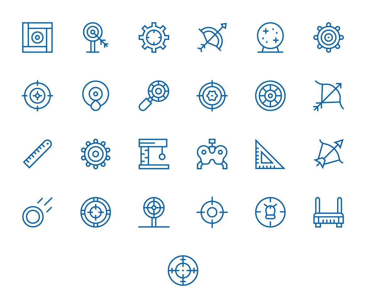 25 High Resolution Icons for Accuracy in Editable Regular Line Format vector