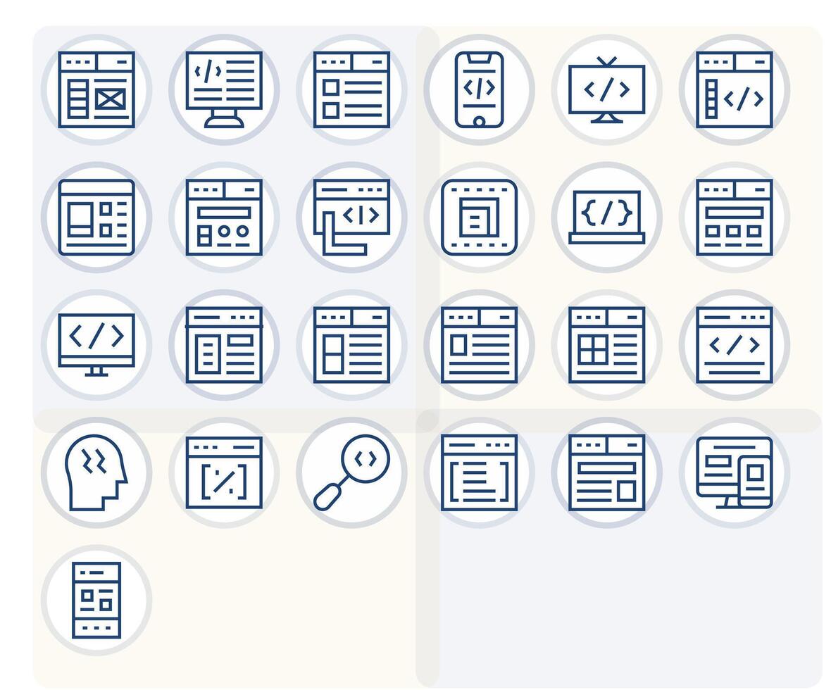25 regular línea editable vectores para css tema