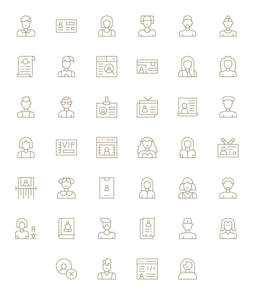 Member Scalable Set featuring 40 Display Perfect Thin Line 128x128 Icons vector