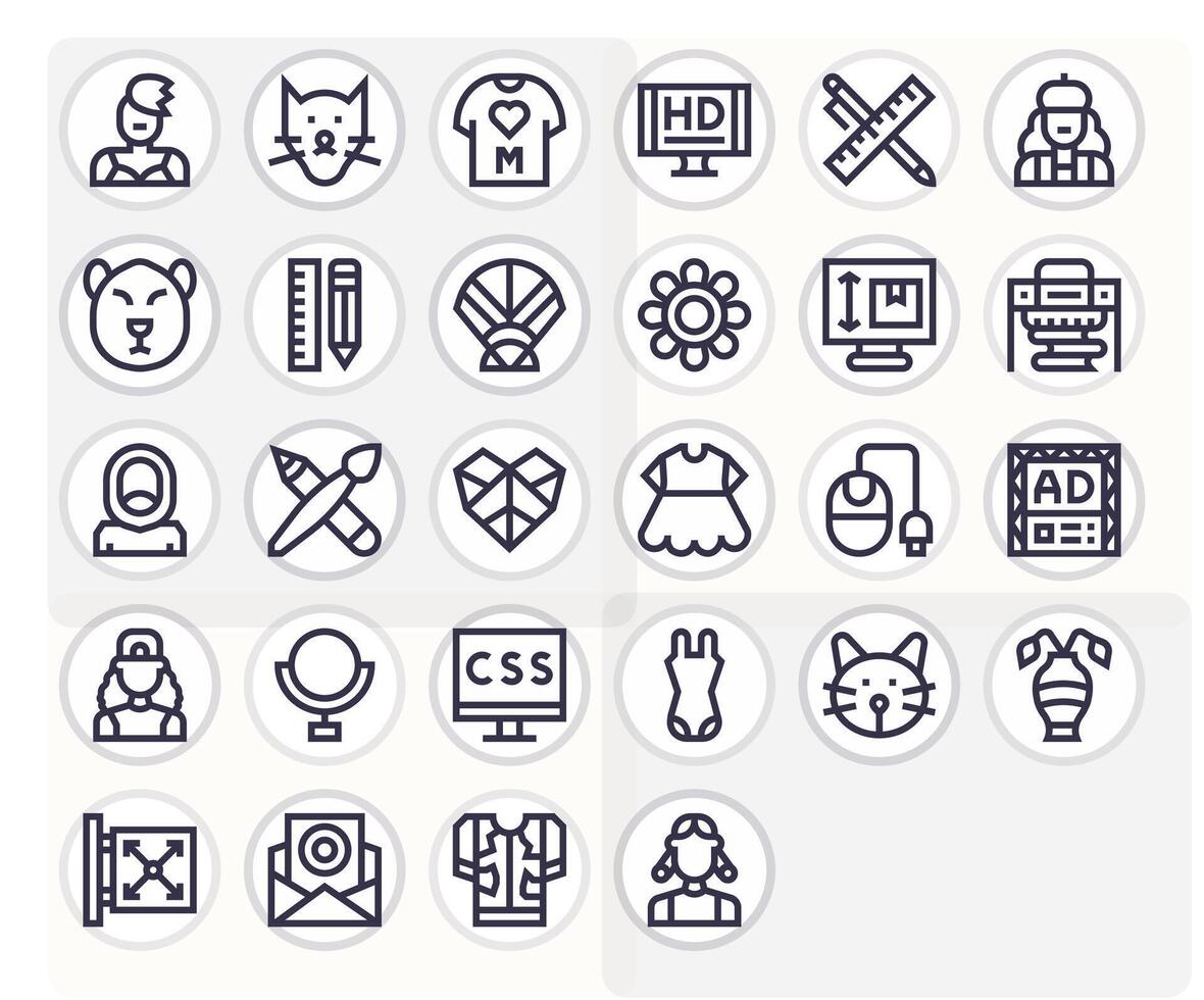 28 Pixel Aligned Bold Line Icons designed for Graphic Design Interface vector