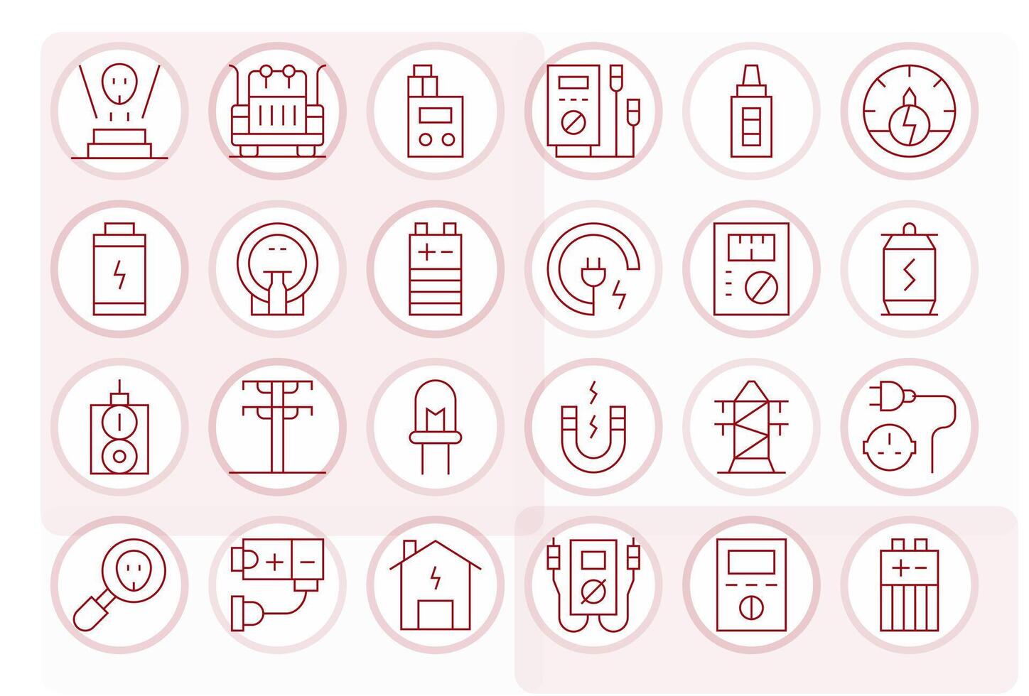 24 Thin Line Display Perfect High Resolution Icons from Voltage Suite vector