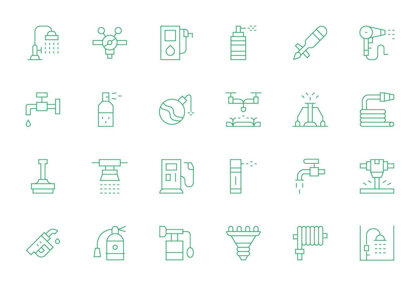 24 Thin Line PIXEL Perfect Icons crafted for Nozzle High Resolution applications vector