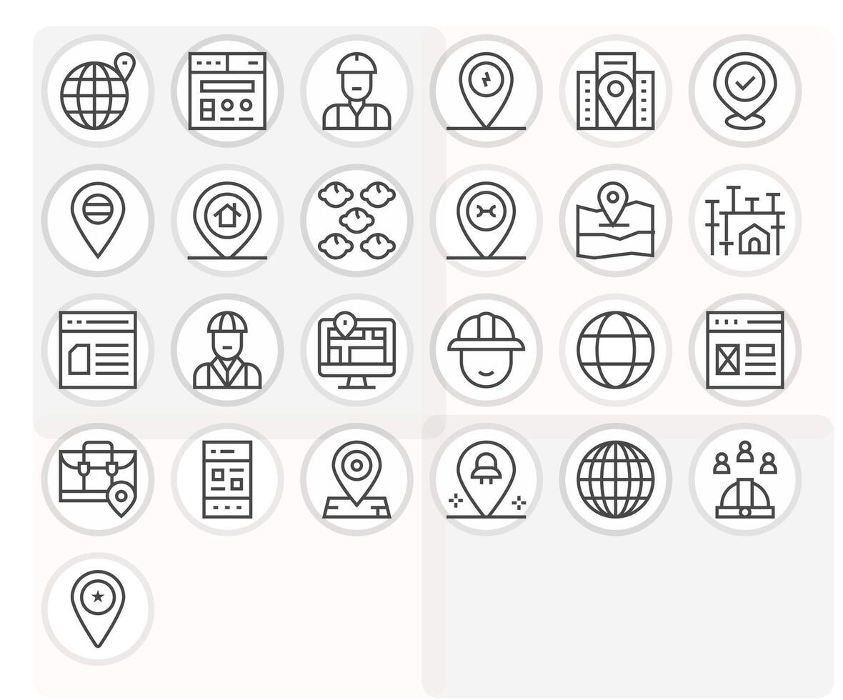 25 Icons inspired by Site in Display Perfect High Resolution Regular Line quality vector