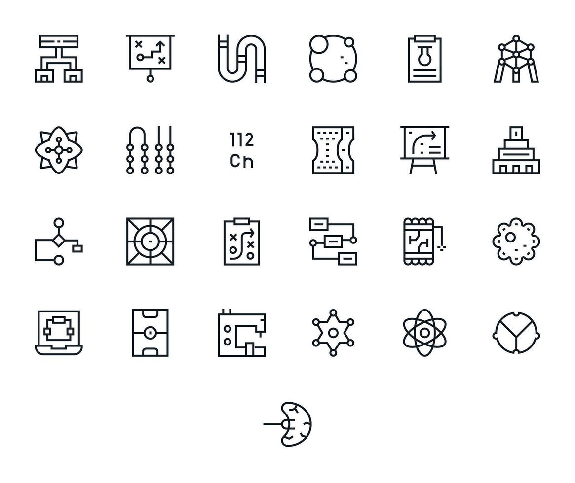 25 Regular Line Icons designed for Diagram in High Resolution Display Perfect format vector