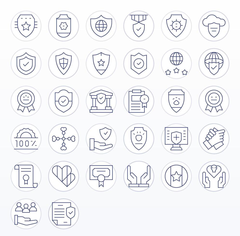 Trust Scalable Set featuring 32 PIXEL Perfect Thin Line 256x256 Icons vector