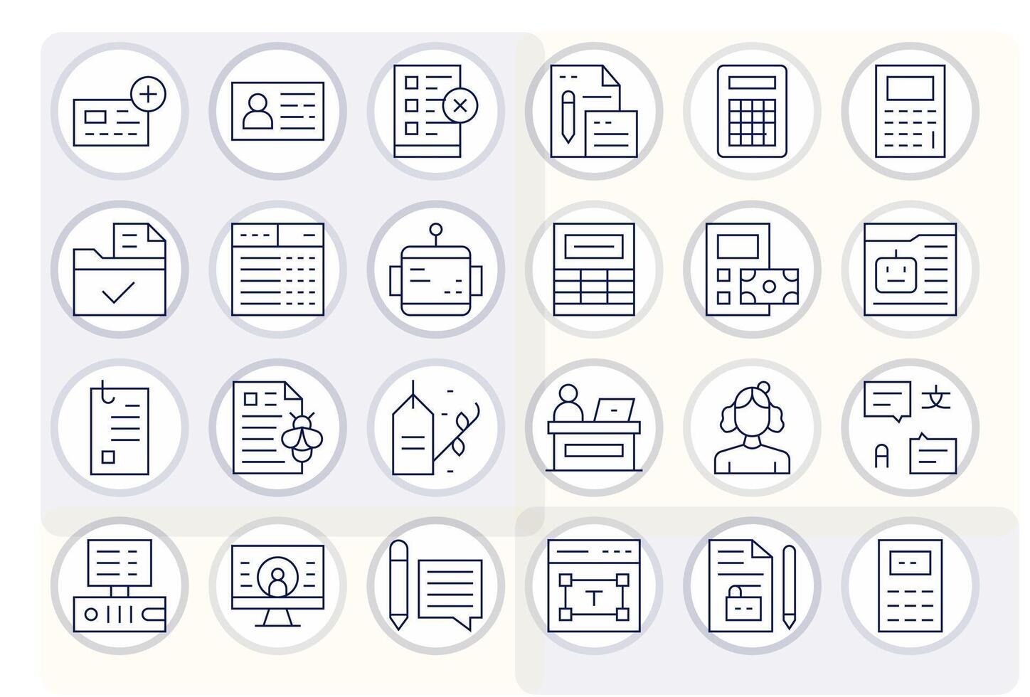 24 Thin Line Icons designed for Data Entry in Retina Ready Pixel Optimized format vector