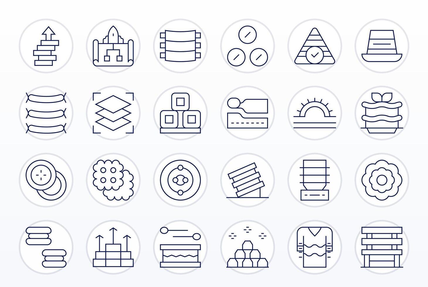 Layers Professional Set with 24 Thin Line Editable High Resolution Icons vector