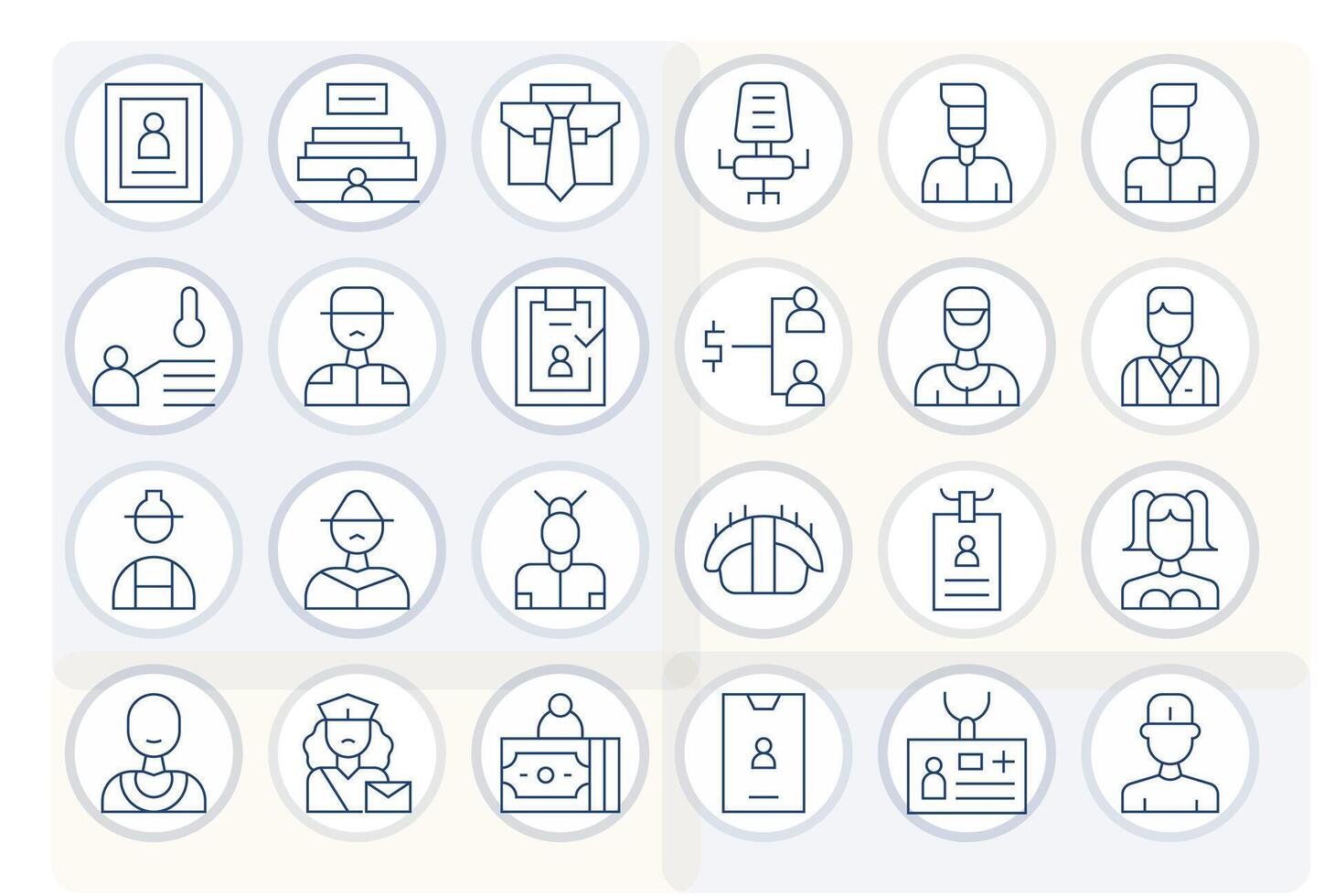 24 Pixel Aligned Thin Line Icons designed for Employee Interface vector