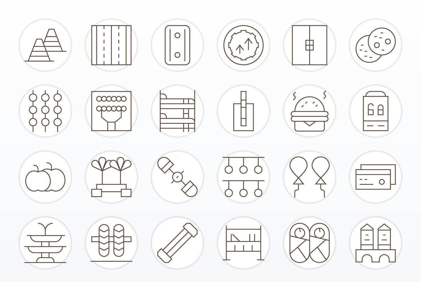 24 Thin Line PIXEL Perfect High Resolution Icons from Double Suite vector