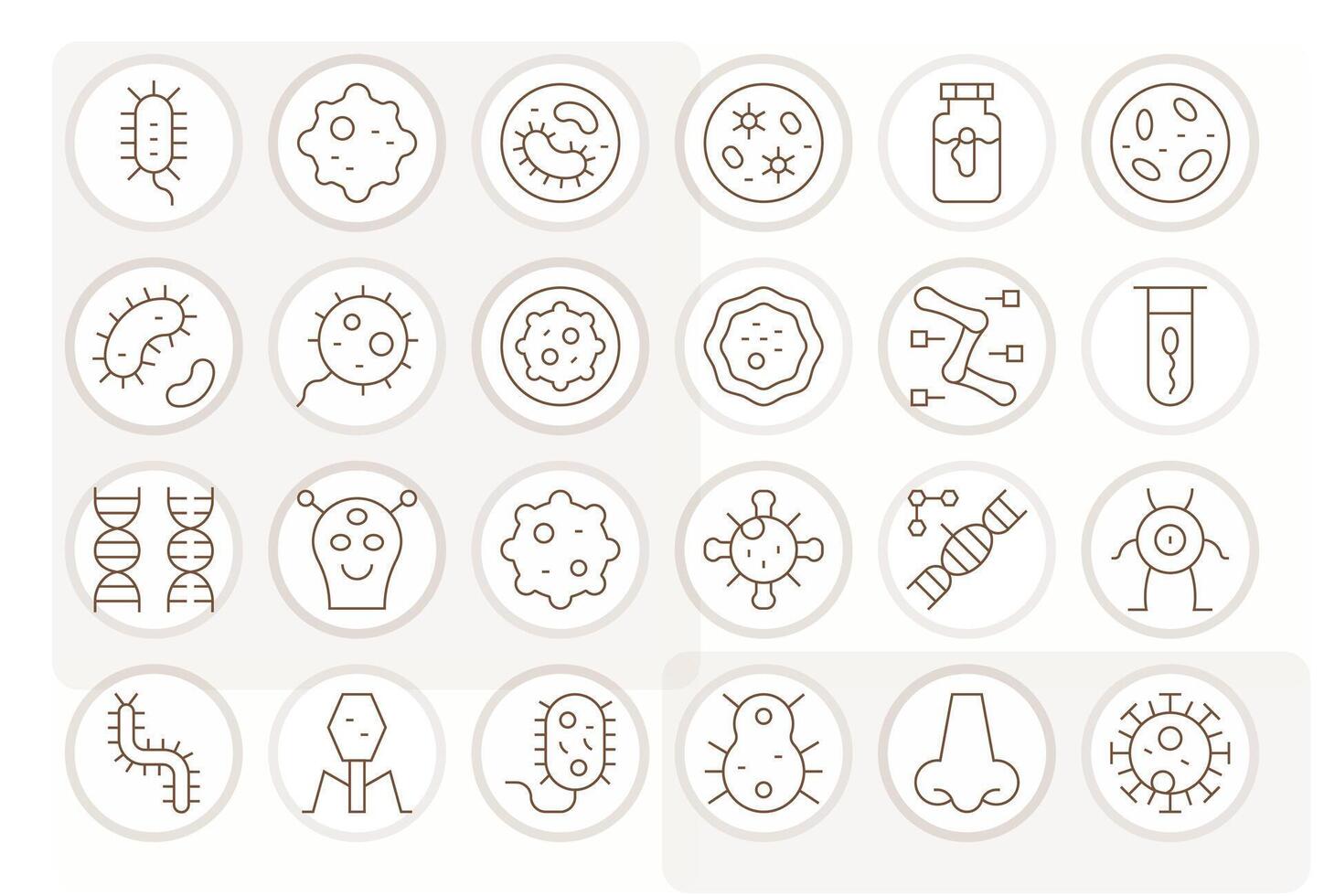 24 Thin Line Icons designed for Organism in High Resolution Detail Enhanced format vector