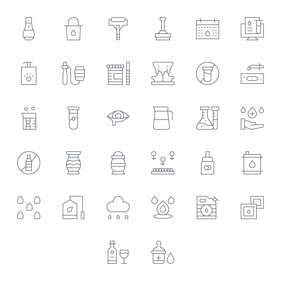 Liquid Icon Repository containing 32 Thin Line 256x256 Display Perfect graphics vector