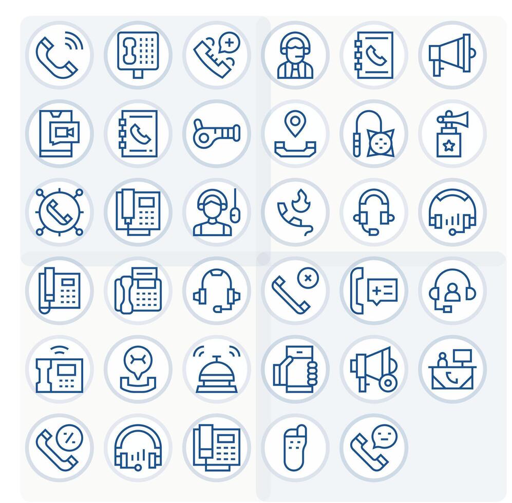 35 Regular Line Pixel Aligned Icons crafted for Call 256x256 applications vector