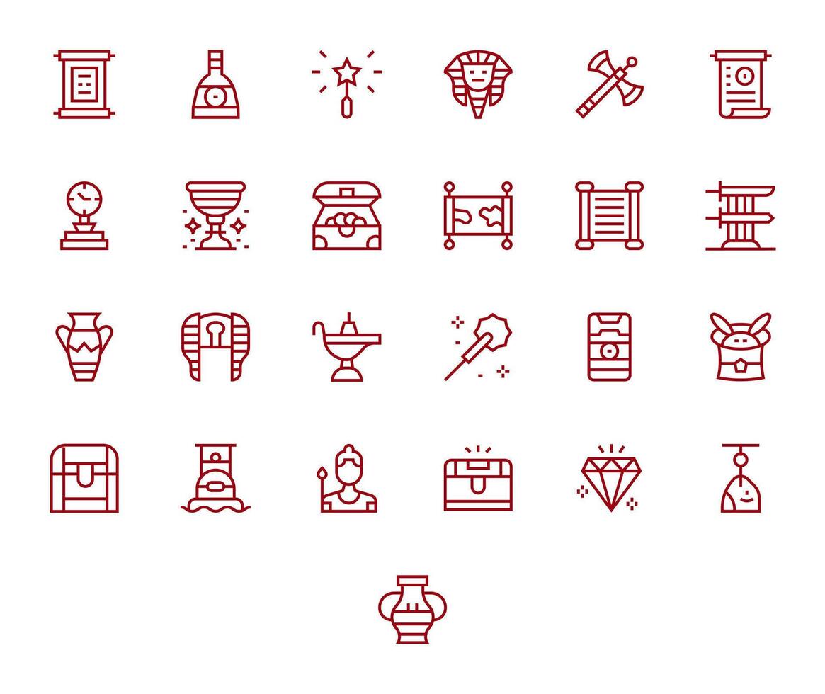 Artifact Icon Repository containing 25 Regular Line 256x256 Pixel Aligned graphics vector