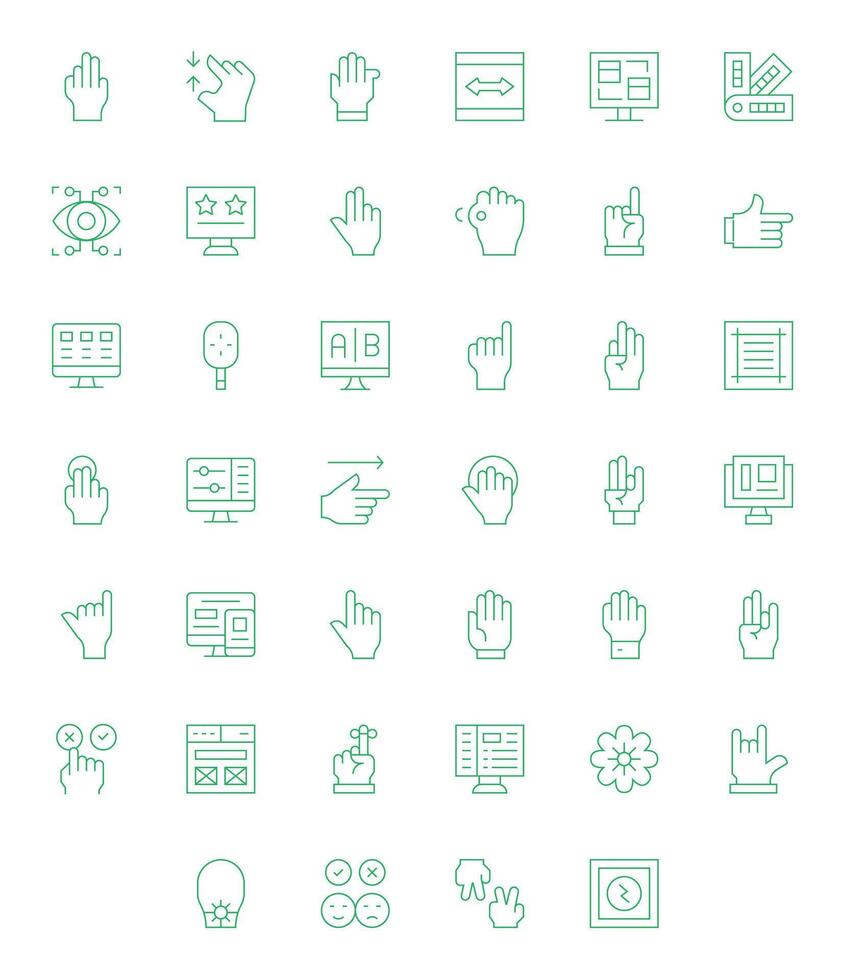 40 Thin Line PIXEL Perfect 256x256 Icons from Ui Suite vector