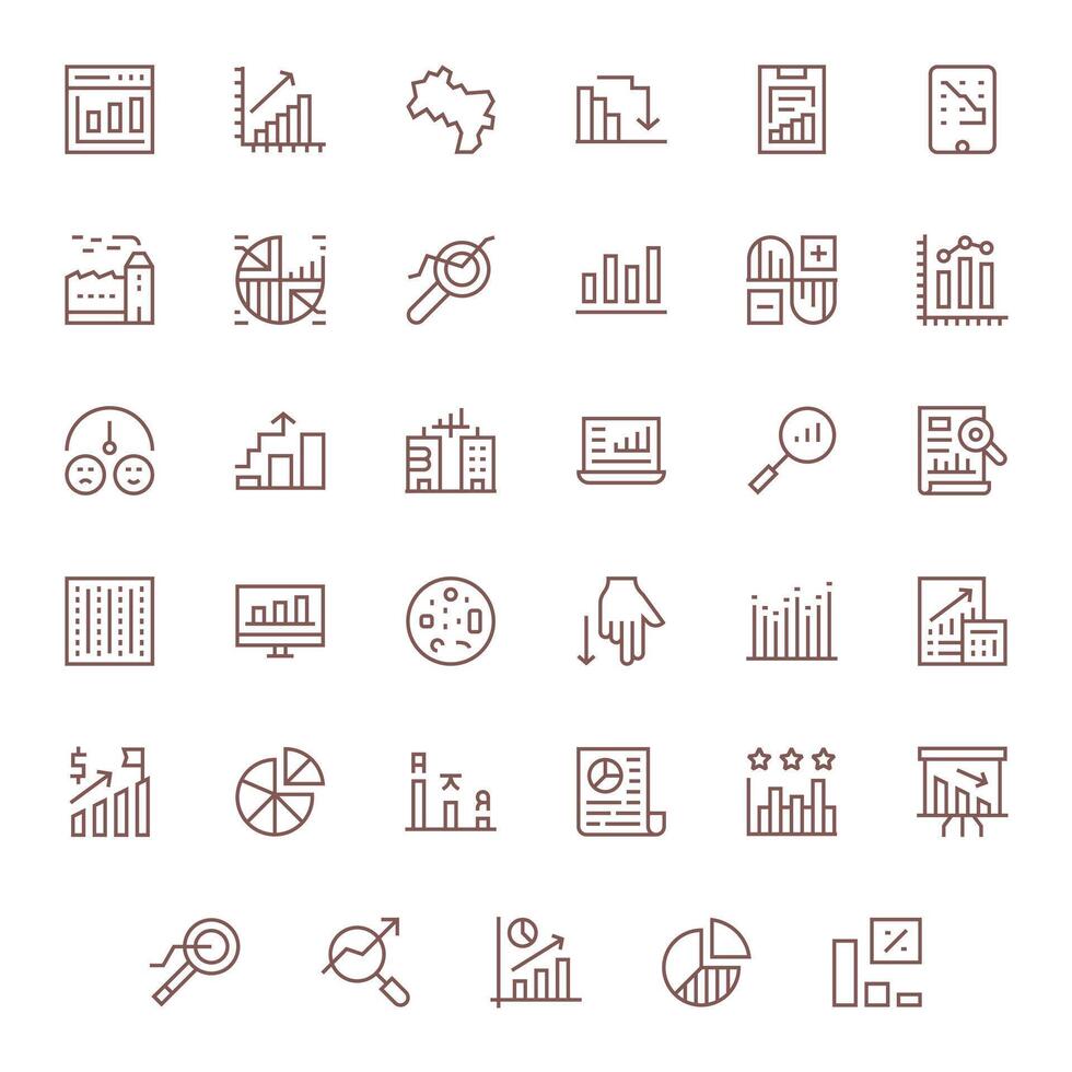 Trend Scalable Set featuring 35 Pixel Optimized Regular Line 64x64 Icons vector