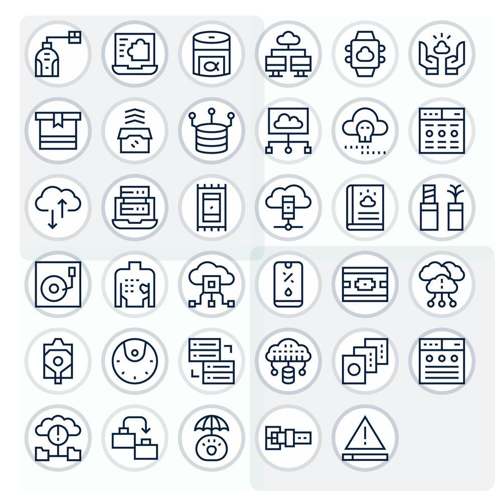 Backup Graphics featuring 35 Regular Line Pixel Optimized 64x64 Designs vector