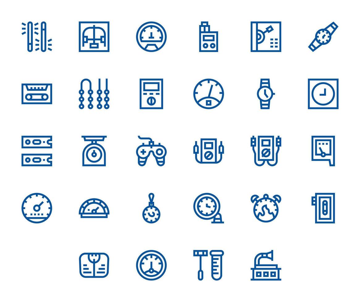 28 Bold Line Display Perfect Icons crafted for Analog Retina Ready applications vector