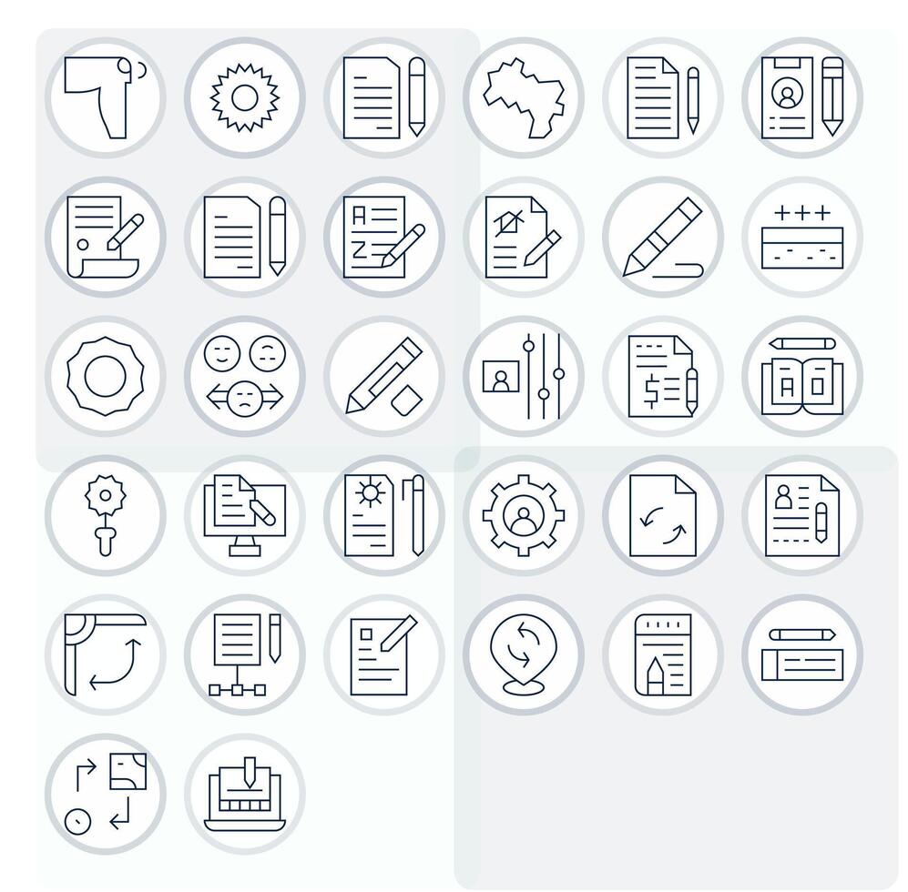 Change Icon Repository containing 32 Thin Line 256x256 Editable graphics vector