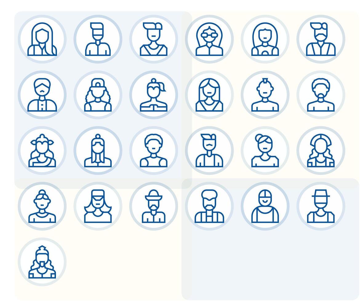 25 High Resolution Regular Line Icons for Headshot with Pixel Optimized precision vector