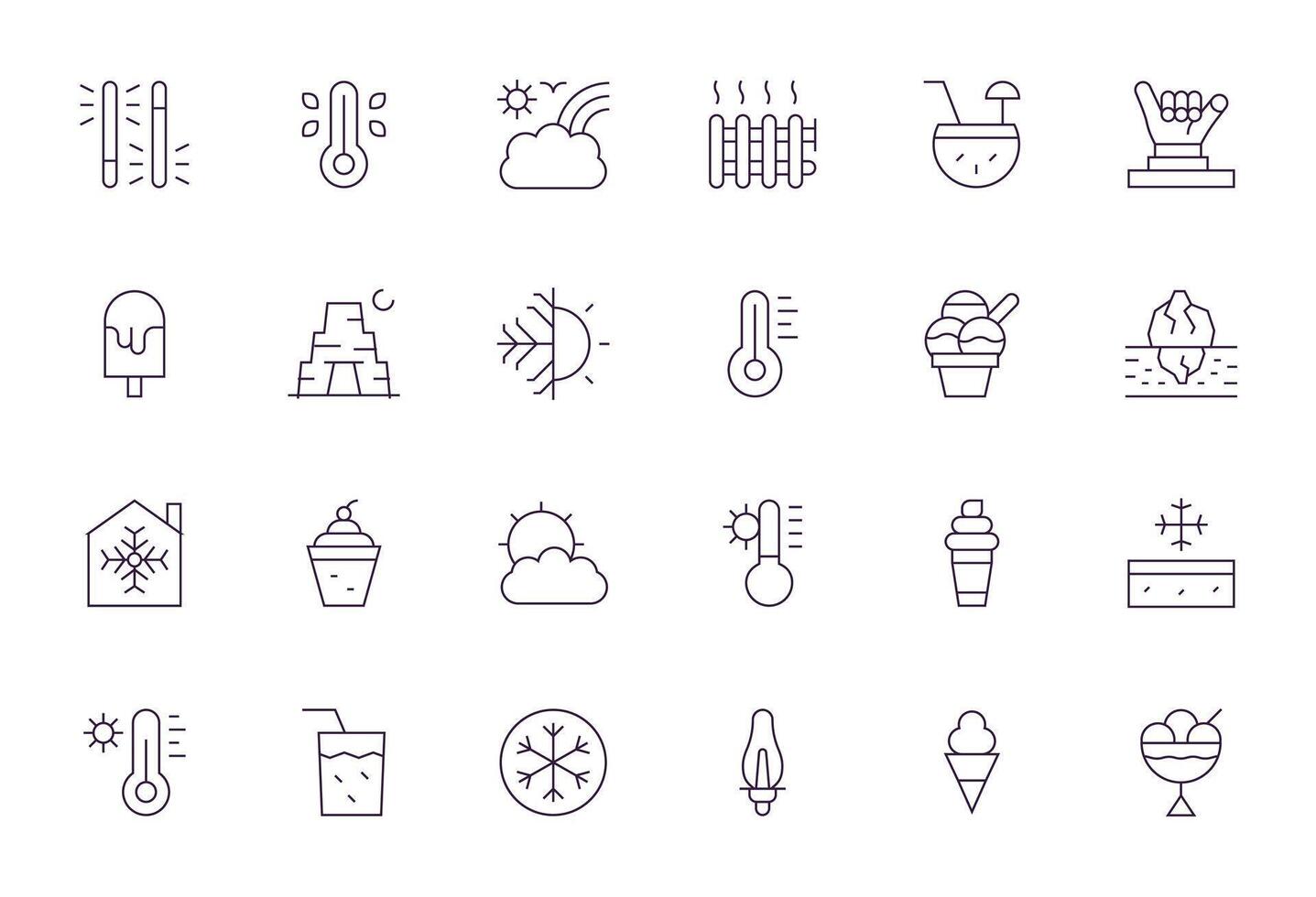 Cool Graphics featuring 24 Thin Line Pixel Aligned 128x128 Designs vector