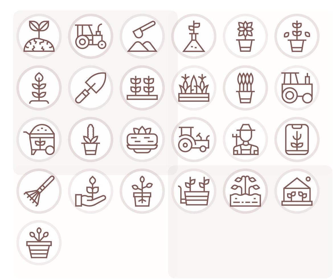 25 Regular Line Icons designed for Cultivate in Retina Ready Display Perfect format vector