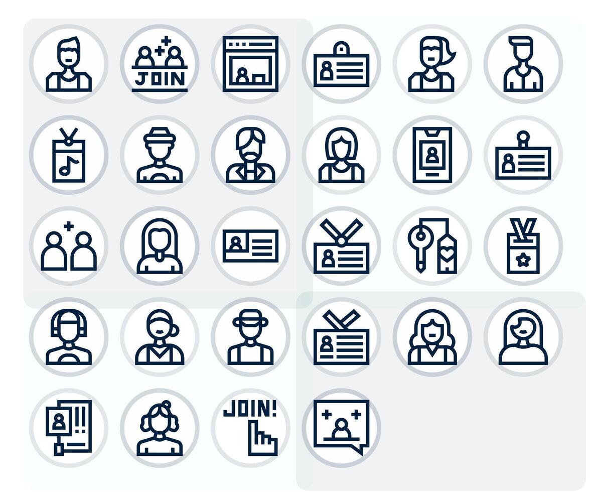 28 High Resolution Bold Line Icons optimized for Membership Display Perfect display vector