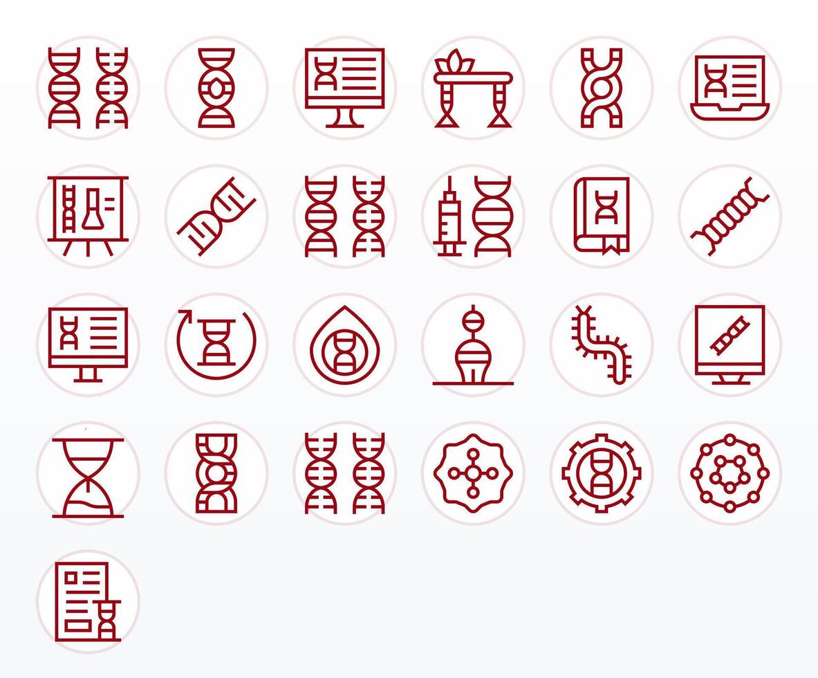 25 Regular Line Pixel Aligned High Resolution Icons from Dna Suite vector