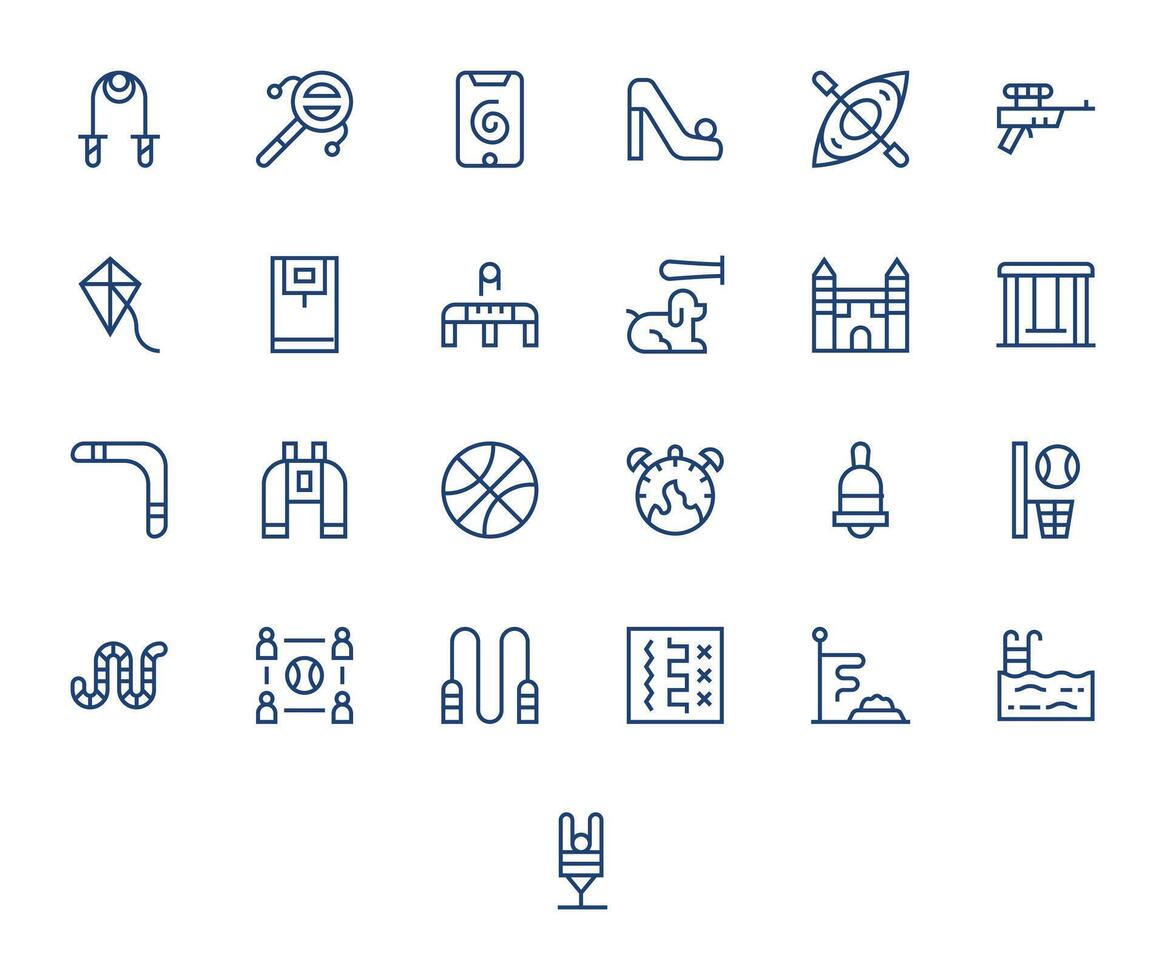 Activity Essential Set including 25 Detail Enhanced Regular Line High Resolution Icons vector