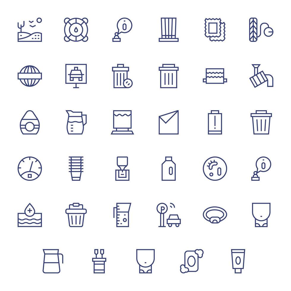 35 Regular Line Pixel Optimized High Resolution Icons from Empty Suite vector