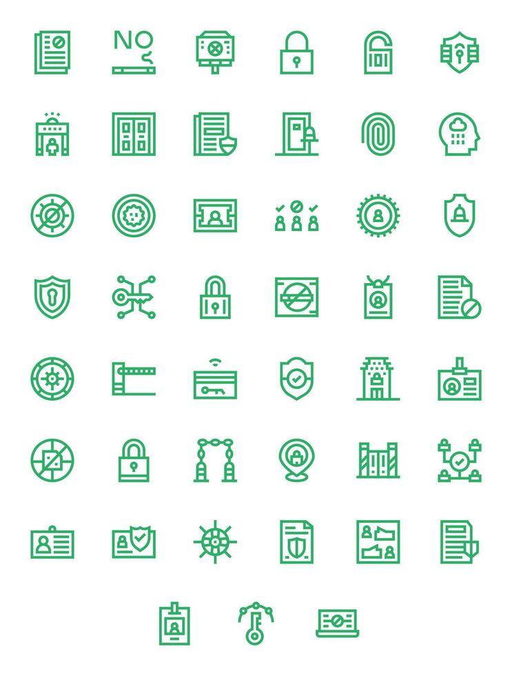 Access Control Icon Repository containing 45 Bold Line 128x128 Grid Fitted graphics vector