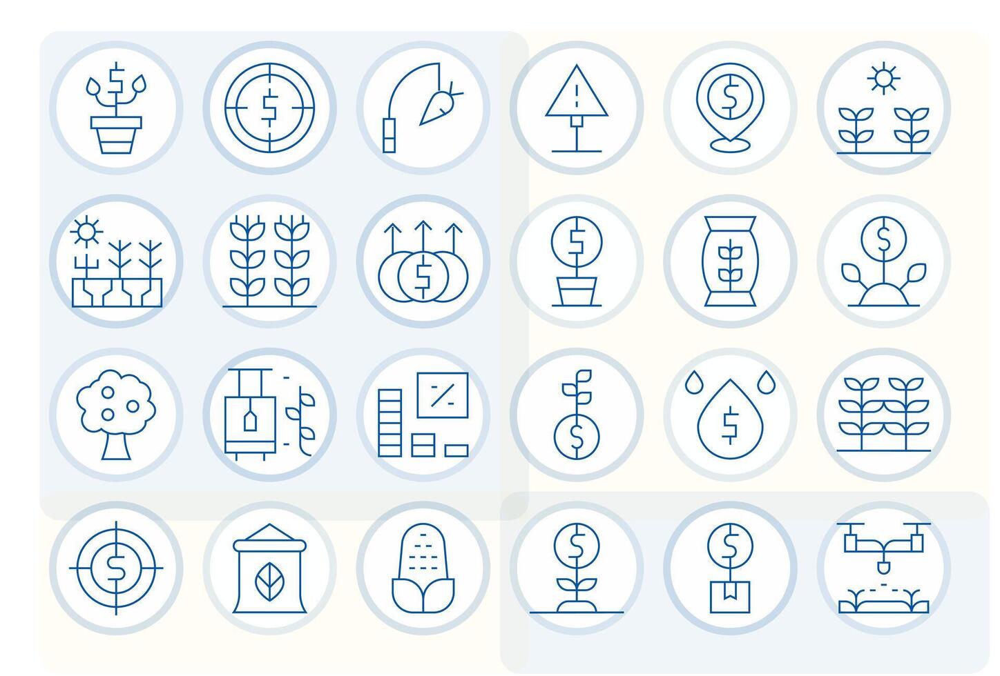 Yield Complete Package with 24 High Resolution Thin Line Editable Icons vector